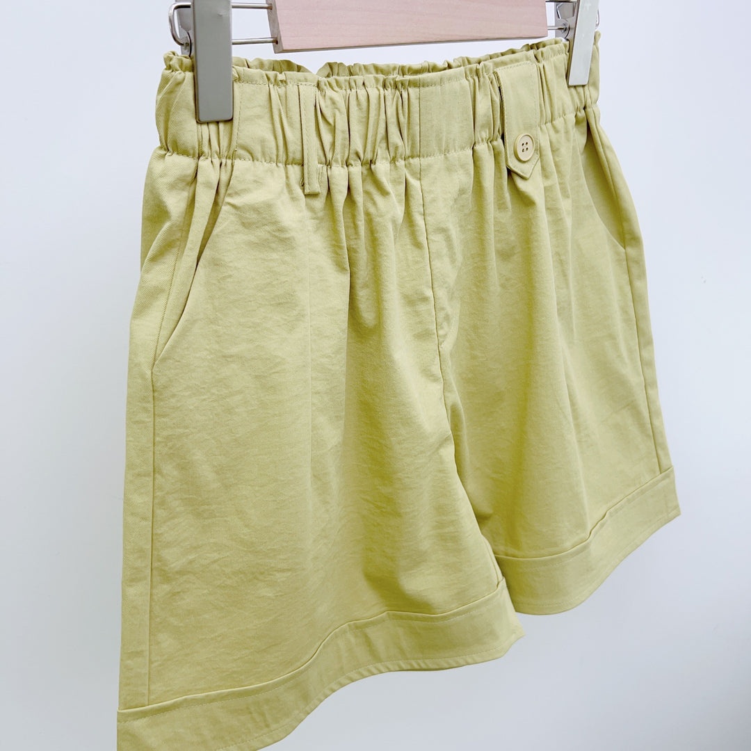 Dame let bomulds shorts med elastisk linning og praktiske lommer Stilla