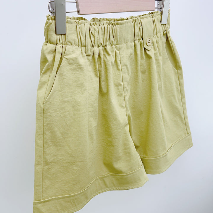 Dame let bomulds shorts med elastisk linning og praktiske lommer Stilla