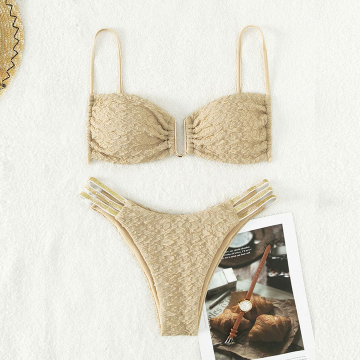 Dame Push-Up Bikini-Sæt med elegant indarbejdet detalje Skovae