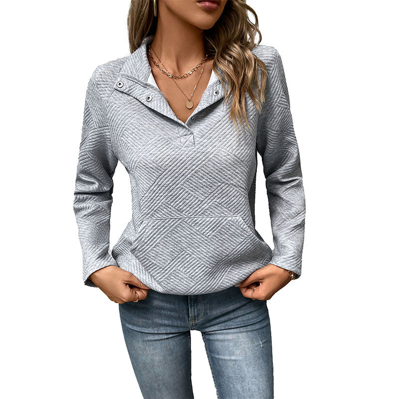 Dame sweatshirtjakke med struktureret design og hætte Stilla