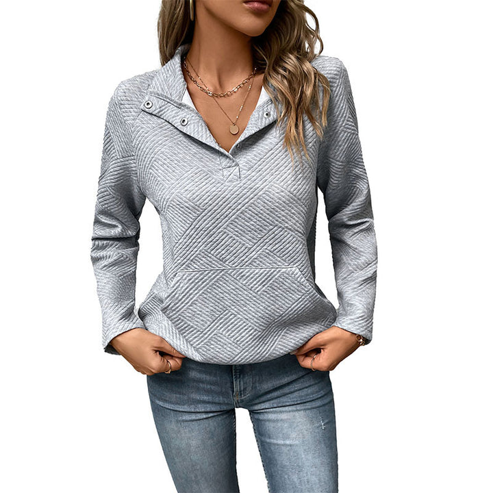 Dame sweatshirtjakke med struktureret design og hætte Stilla