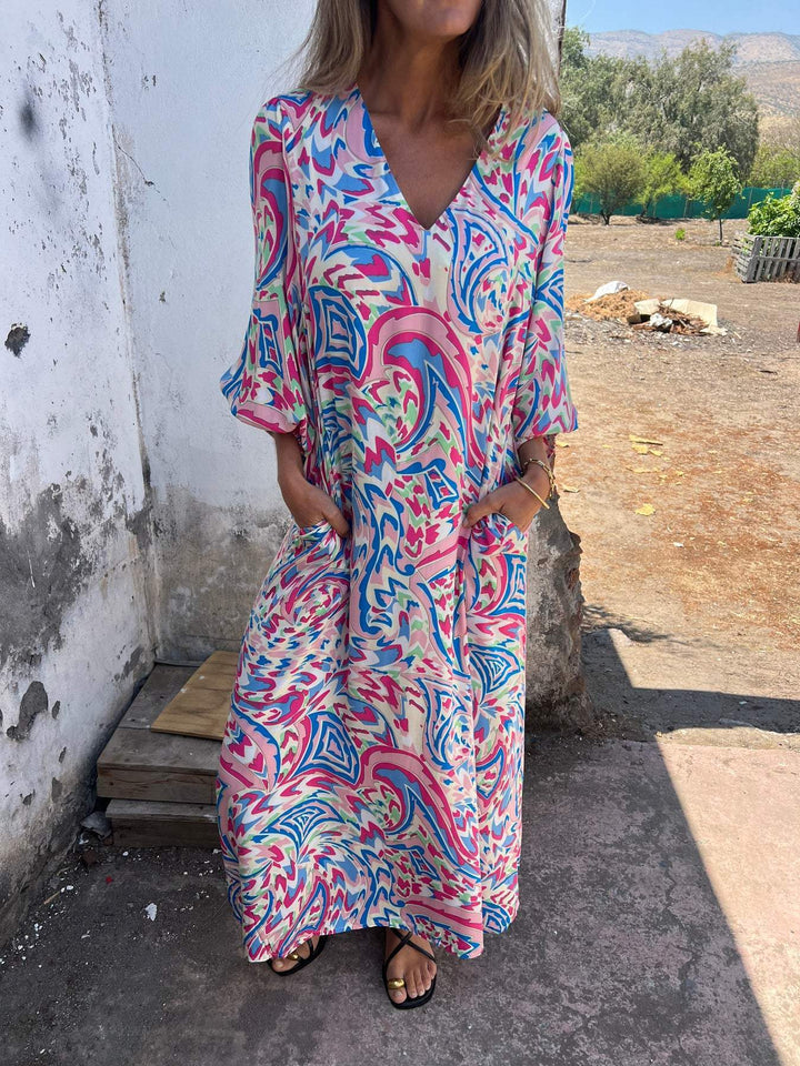 Dame Maxi-kjole i trendy Boho-stil Stilla