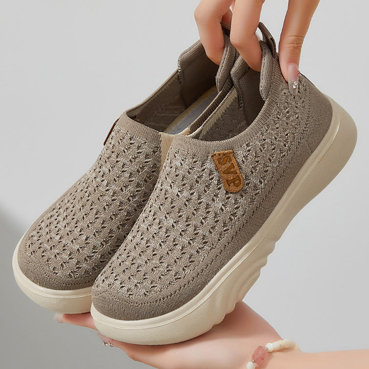Femme Strik Slip-On Gå Sko Stilla