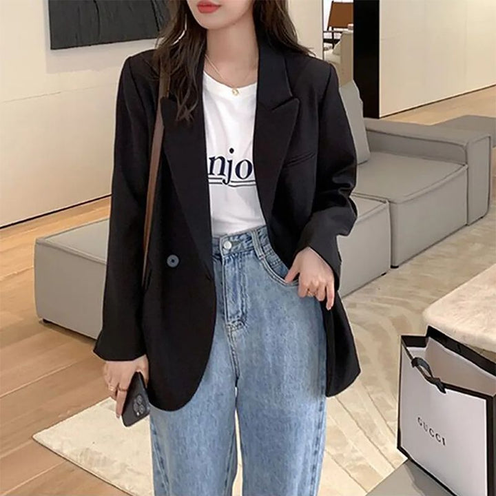 Damernes oversized blazer med struktureret stof Stilla