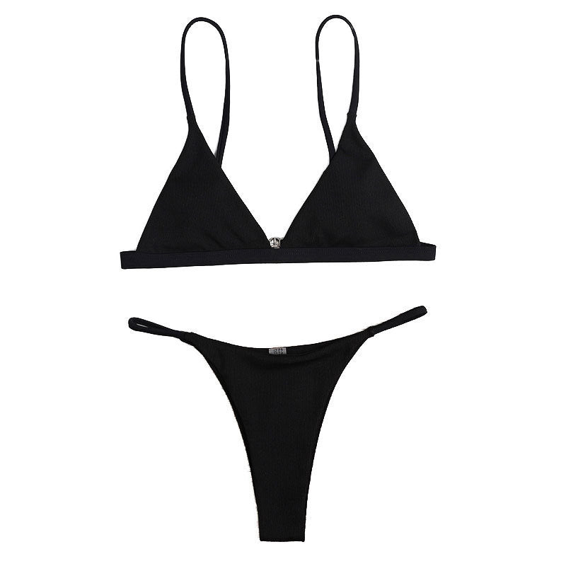 Dame Triangel-Bikinioberteil med justerbare stropper Skovae