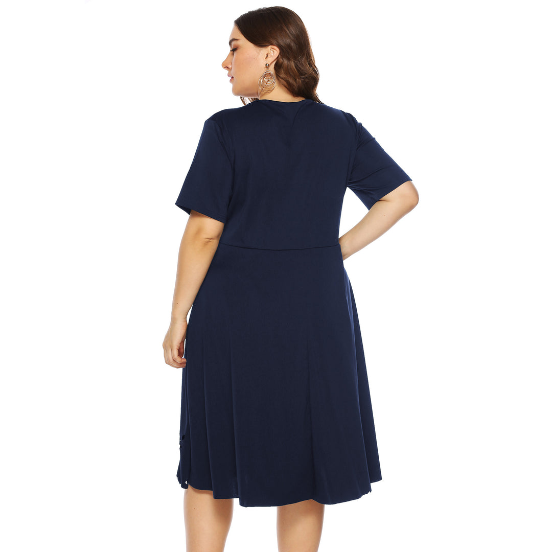 Dame Midikjole med elegante cut-out dekorationer og volumøs kant Stilla