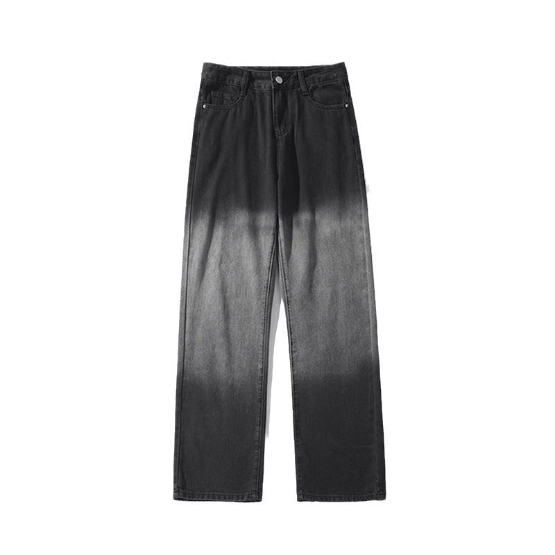 Herrer bred højskårne jeans med trendy Ombre-effekt Stilla