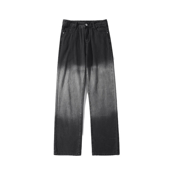 Herrer bred højskårne jeans med trendy Ombre-effekt Stilla