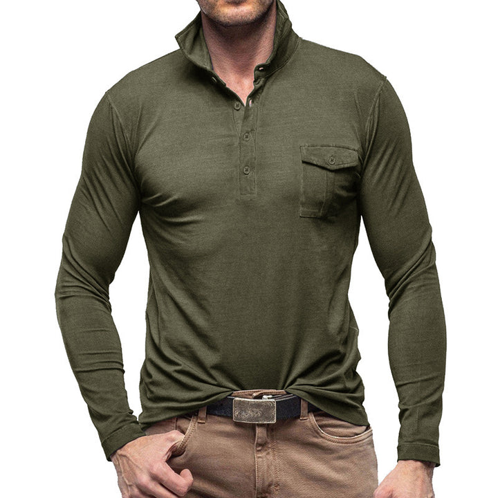 Herrer Langærmet Poloshirt Stilla
