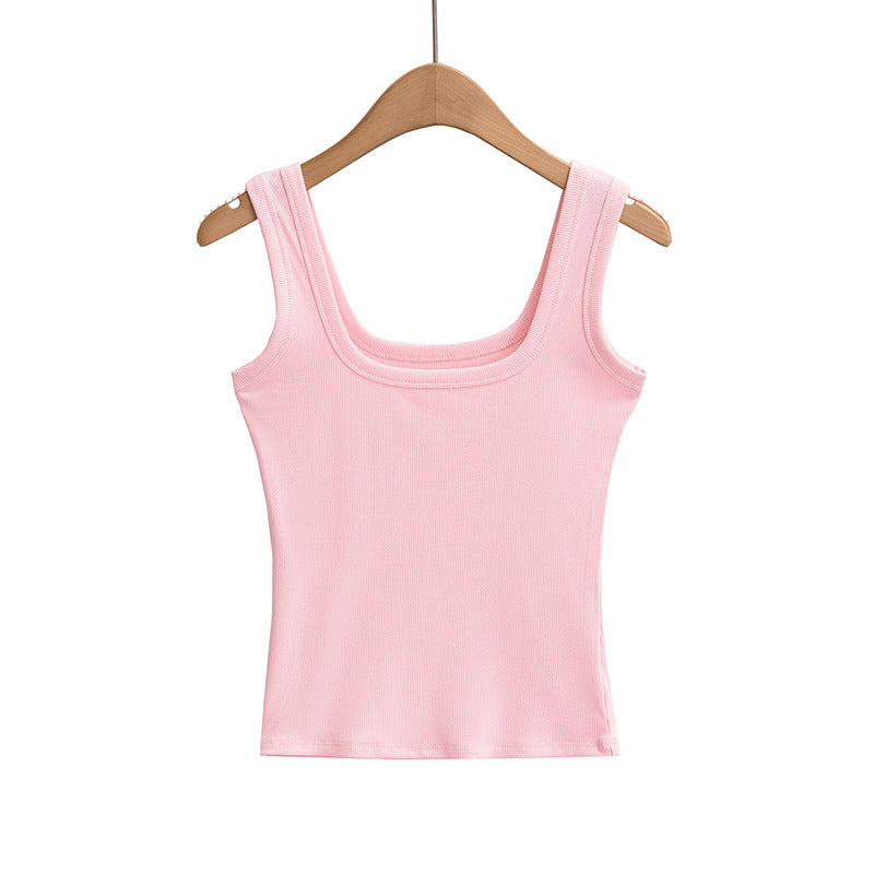 Dame hverdag tanktop med blødt materiale og moderne U-udskæring Stilla