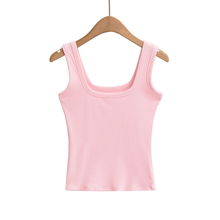 Dame hverdag tanktop med blødt materiale og moderne U-udskæring Stilla