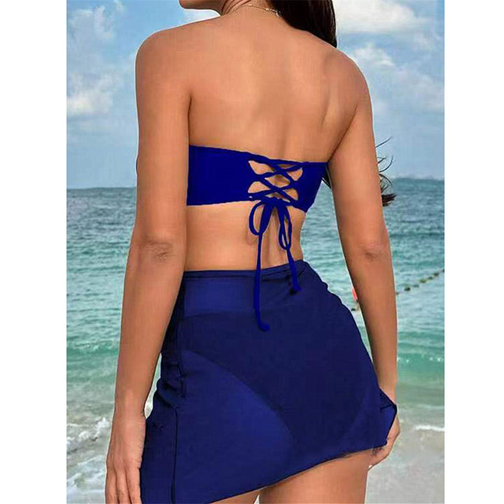 Dame Bandeau-Bikini med elegant indpakningskjole Stilla