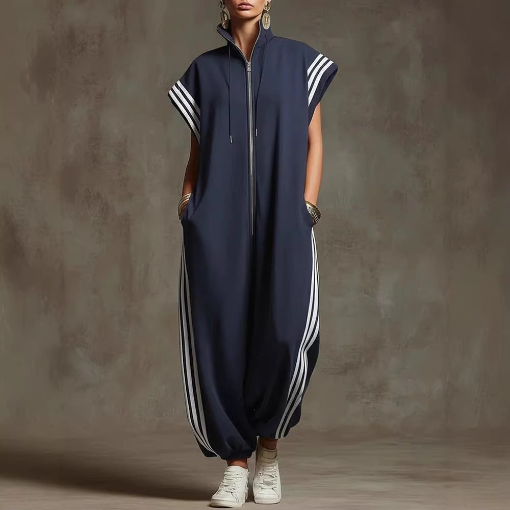 Dame Stylish Jumpsuit med moderne kontraster Skovae