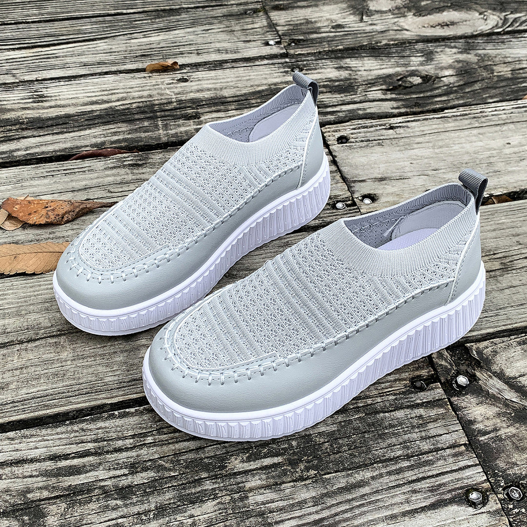 Dame Behagelige Slip-On Sneakers med åndbart strikket overmateriale Stilla
