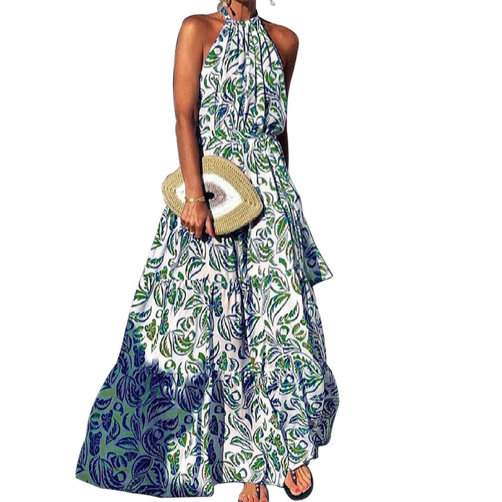 Dame Maxikjole med floralt print Stilla