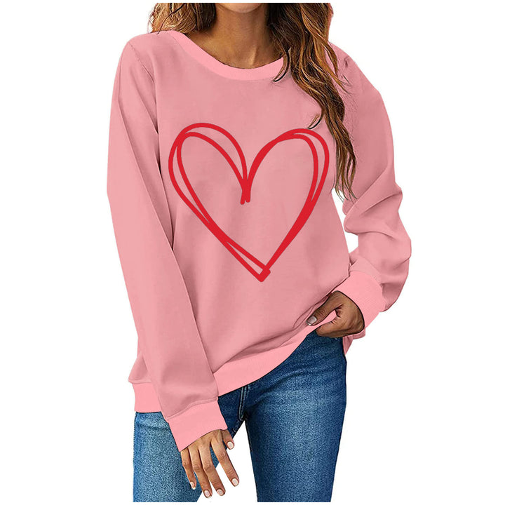 Dame sweatshirt med hjerte motiv Stilla