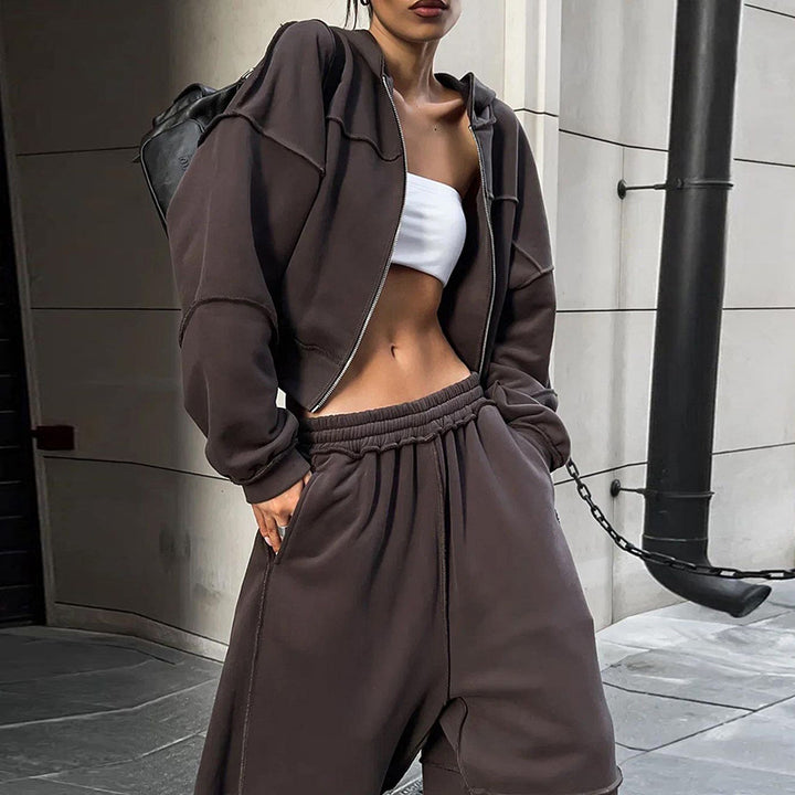 Dame Sporty two-piece with hood and loose fit Stilla
