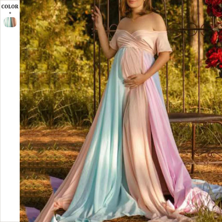Dame brudekjole med off-shoulder design og flydende nederdel Stilla