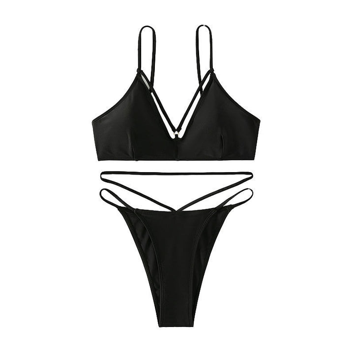 Damer designet bikini med trendy cut-out og justerbare stropper Skovae