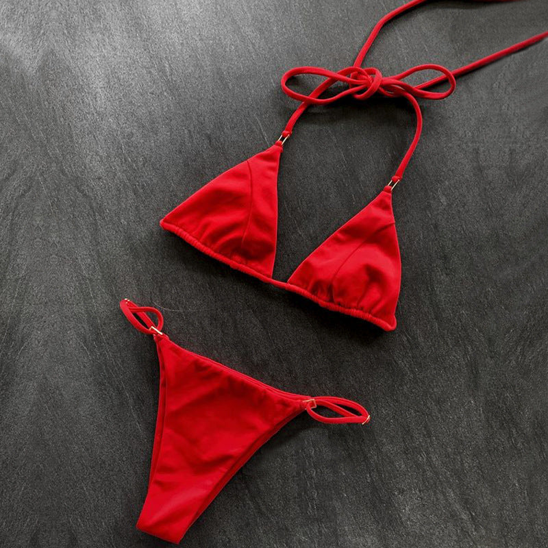 Dame Bikini-sæt med spændende dyretryk og justerbare snøre detaljer Stilla