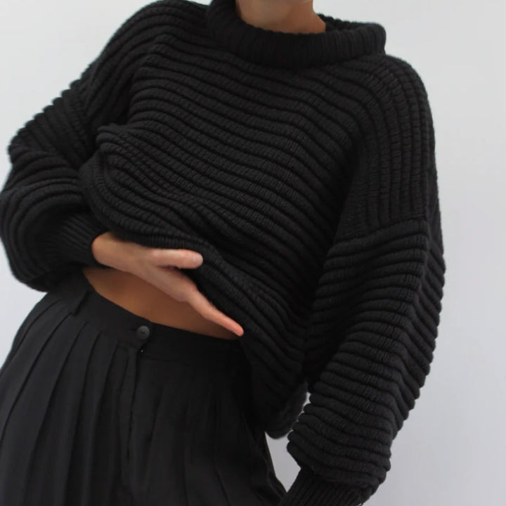 Dame moderigtig oversized sweater med struktur Stilla