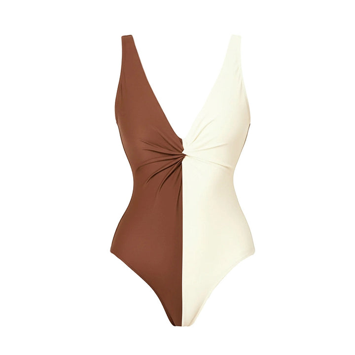 Dame Bikiniset med elegant drapering og moderne omslagsskjørt Skovae