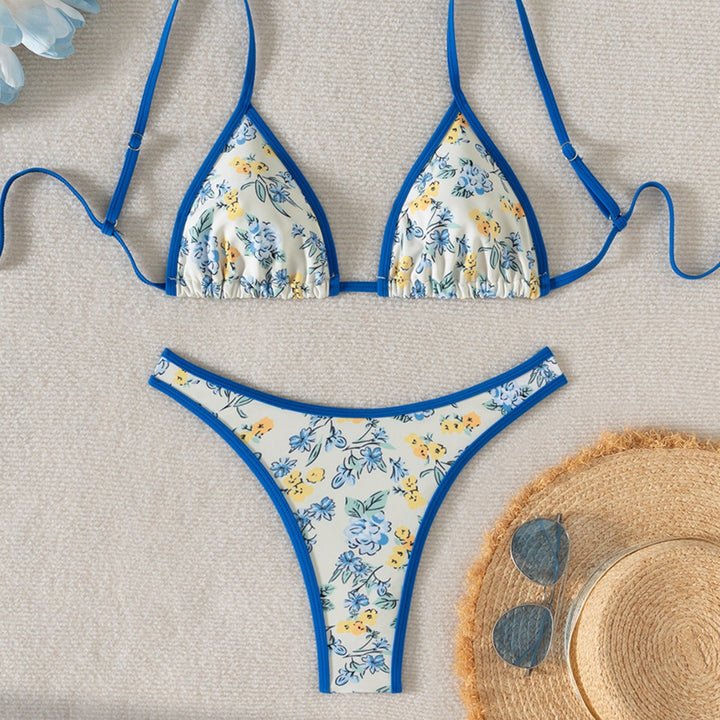 Damer bikinisæt med blomstret design Skovae