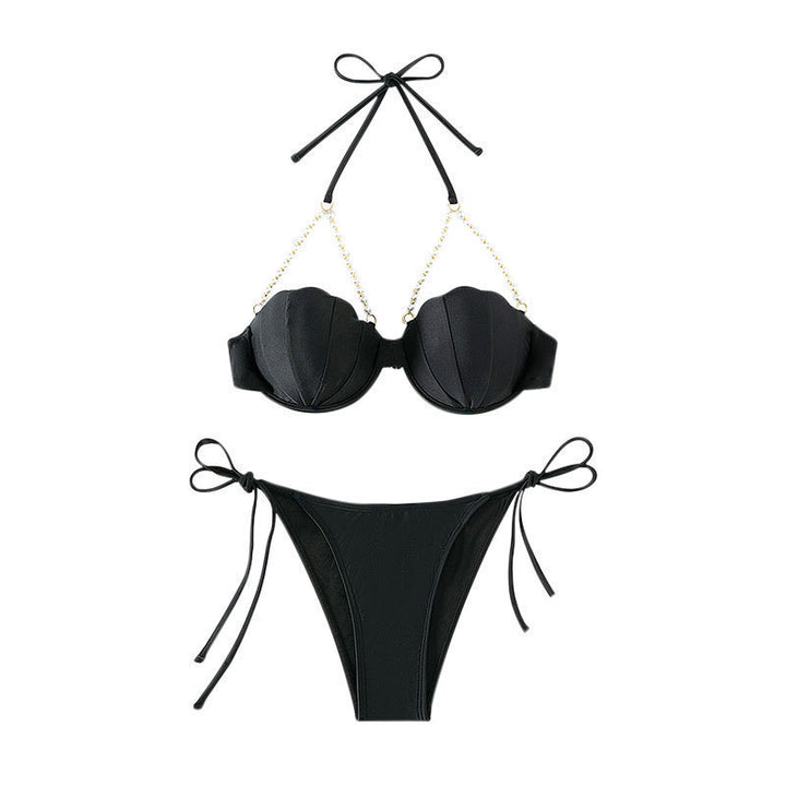 Dame Bikini med elegante muslingedetaljer Skovae