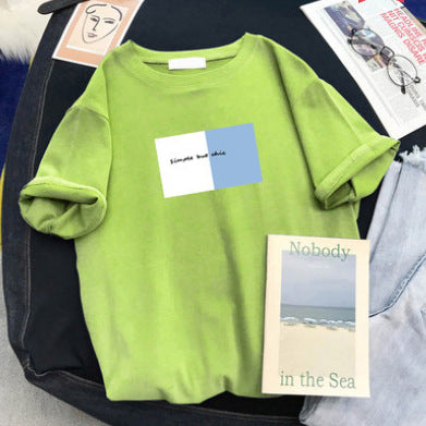 Dame Casual Grafik T-shirt med minimalistisk design Stilla
