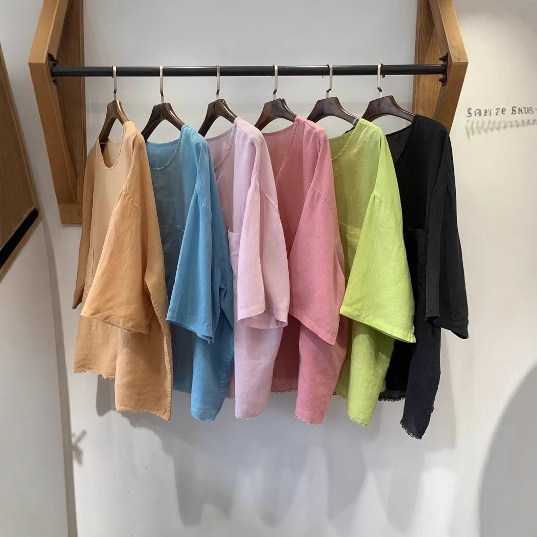 Dame Oversized Lommer Tunika Top Stilla