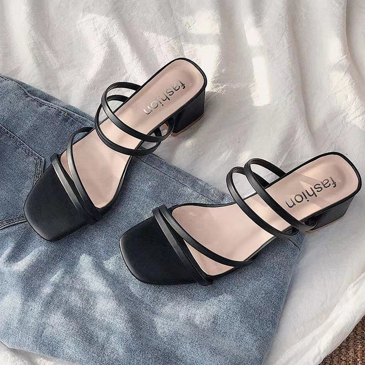 Dame Elegante Sandaler med moderigtigt sløjfedesign og komfortabel blokhøjde Stilla