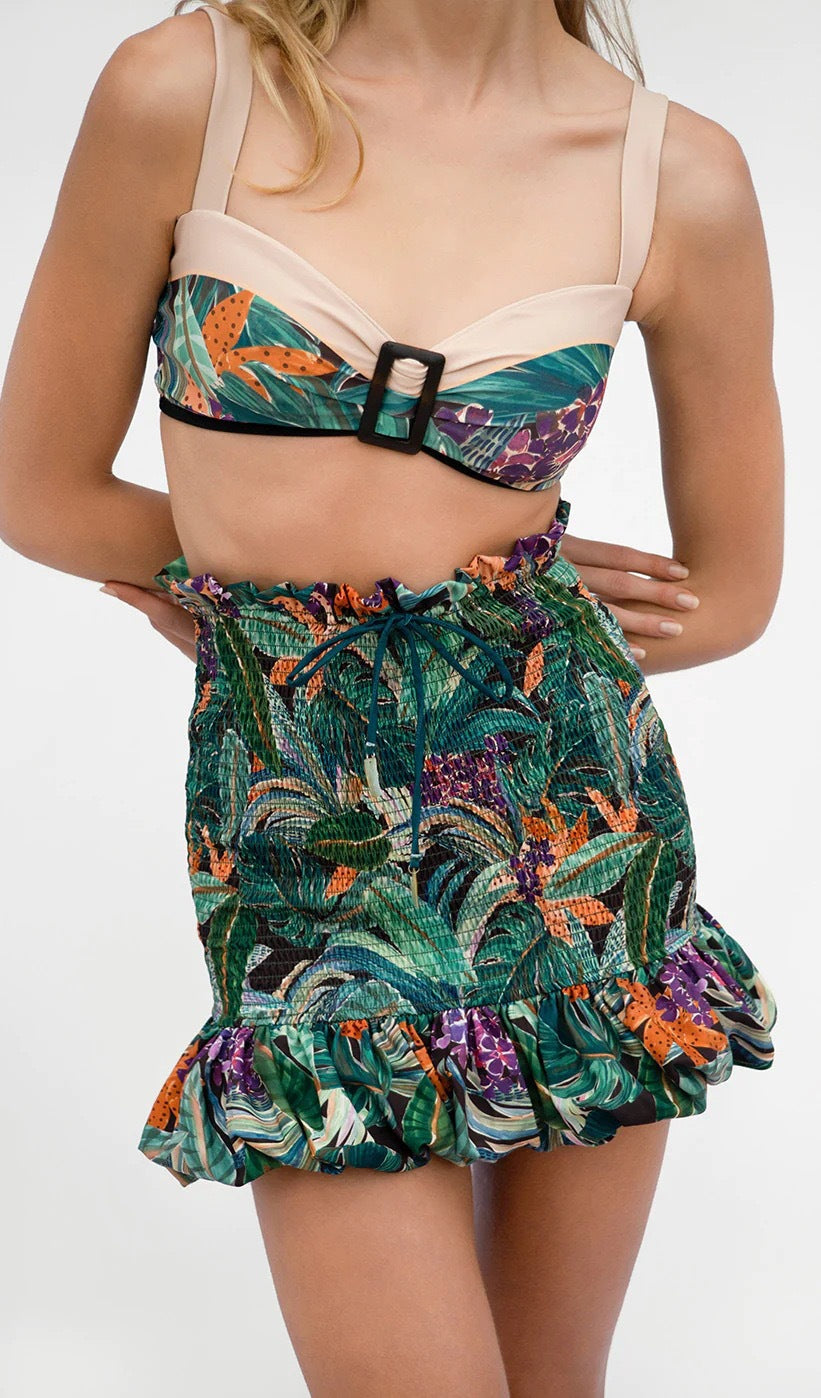 Dame Tropisk Print Cropped Badetøj Sæt Stilla