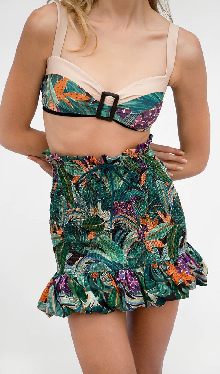 Dame Tropisk Print Cropped Badetøj Sæt Stilla