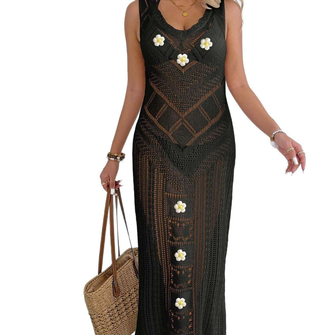 Frau Floral Strik Midi Kjole Stilla