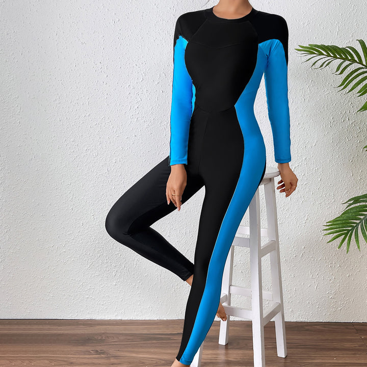 Dame Sporty Wetsuit med moderne farvesnit og langærmet design Stilla