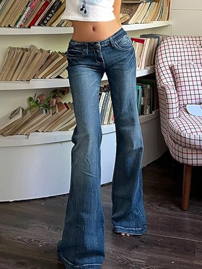 Dame Flared Jeans med bred ben og moderne design Stilla