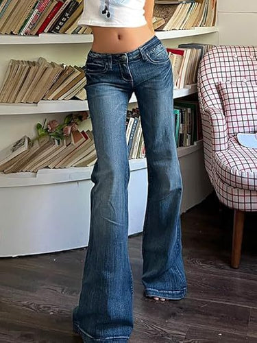Dame Flared Jeans med bred ben og moderne design Stilla