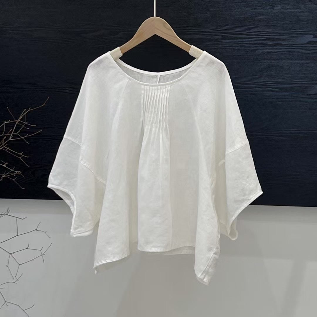 Femme Relaxed Fit Plissé-Tunika-Top Stilla