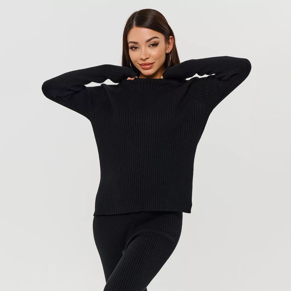 Dame Behagelig Ribstrikket Pullover Stilla
