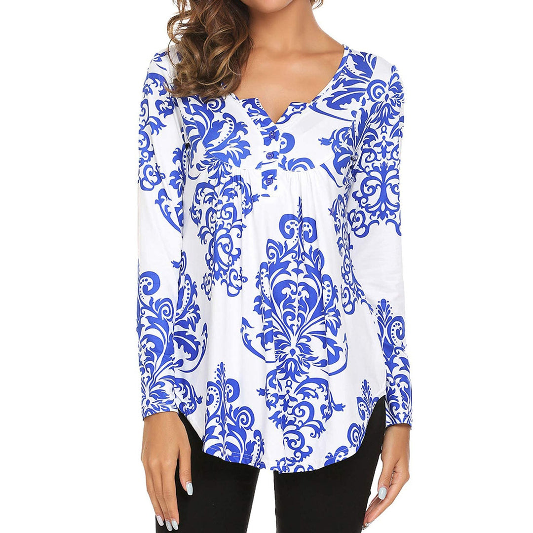 Stilla | Rynket-Top Mælk Silke Print Asymmetrisk Top
