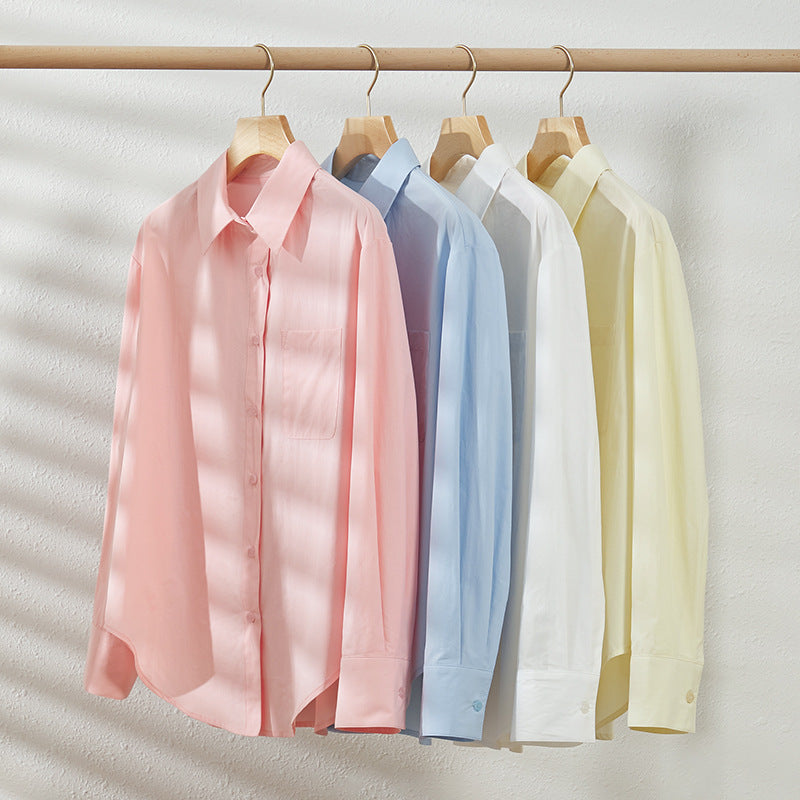 Femme Klassisk Oversized Button-Up Skjorte Stilla