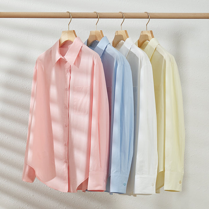Femme Klassisk Oversized Button-Up Skjorte Stilla