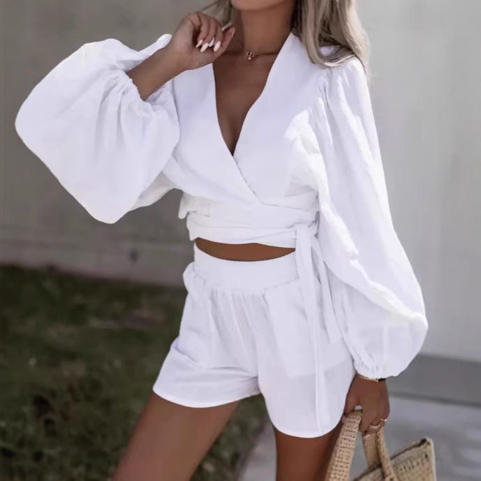 Dame sæt med afslappet top og shorts Stilla