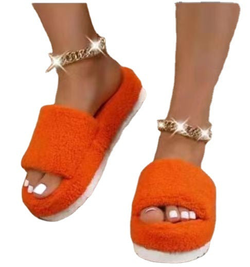Dame Fluffy Wellness-Slippers med skridsikker sål og komfortabelt indlæg Stilla