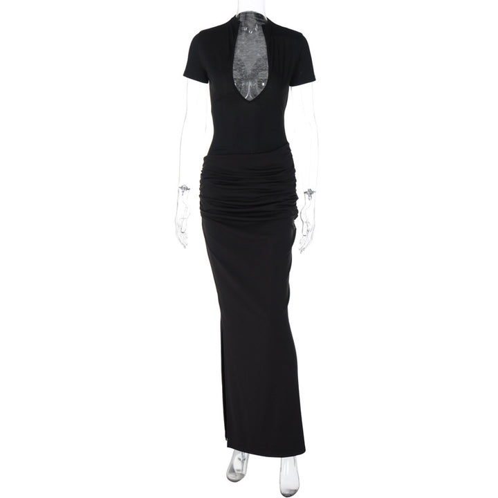 Dame Elegant kjole med raffineret omslagsdesign Stilla