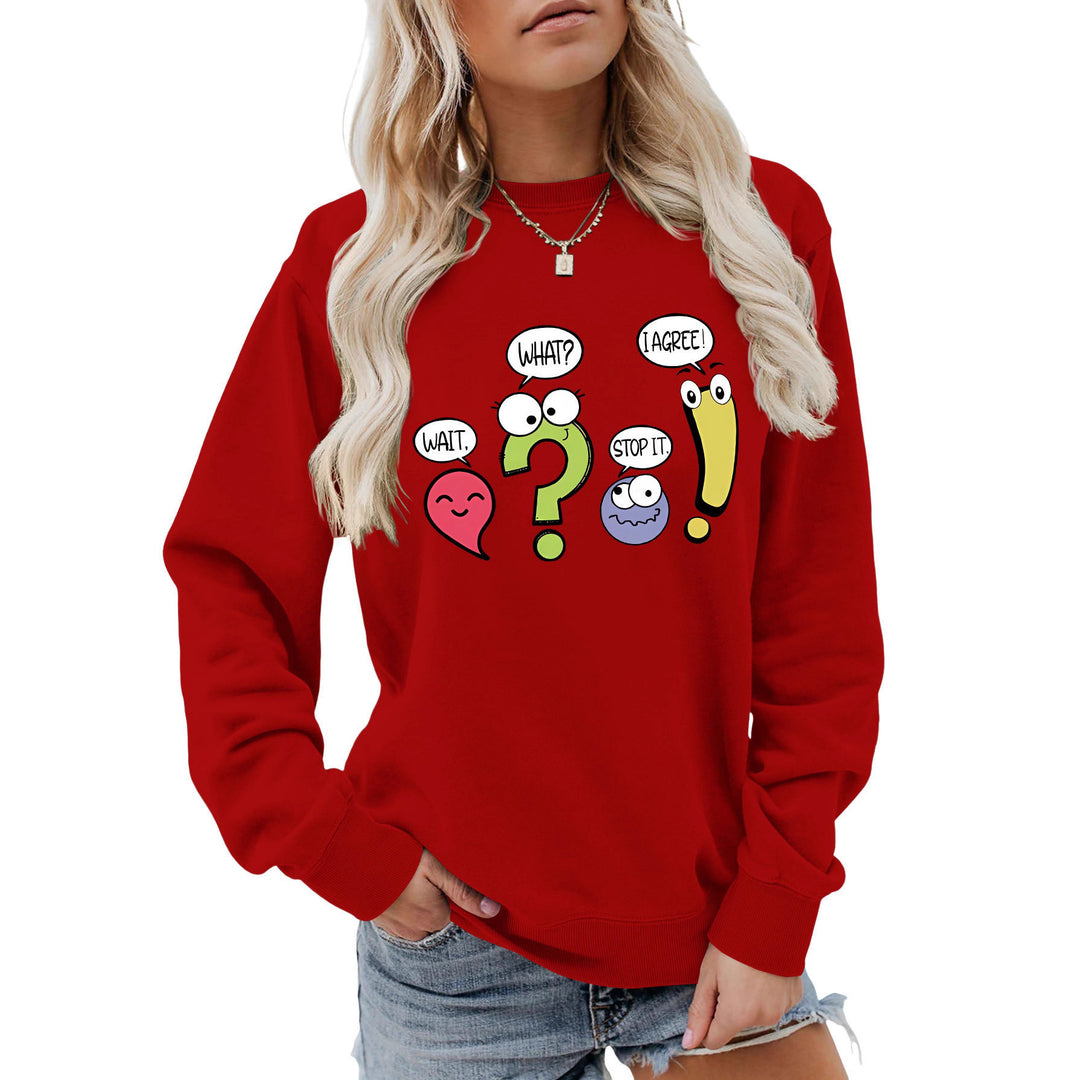 Kvinders afslappede sweater med humoristisk print Stilla