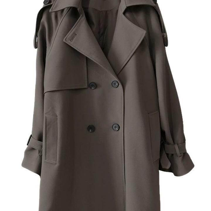 Dame mode trenchcoat med tekstureret design Stilla