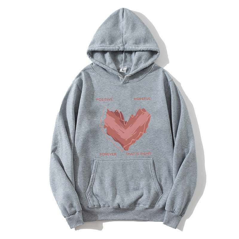 Kvindernes hoodie med inspirerende hjerte-motiv Skovae