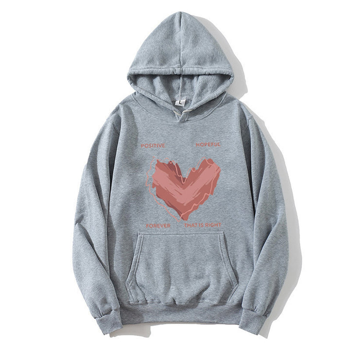 Kvindernes hoodie med inspirerende hjerte-motiv Skovae
