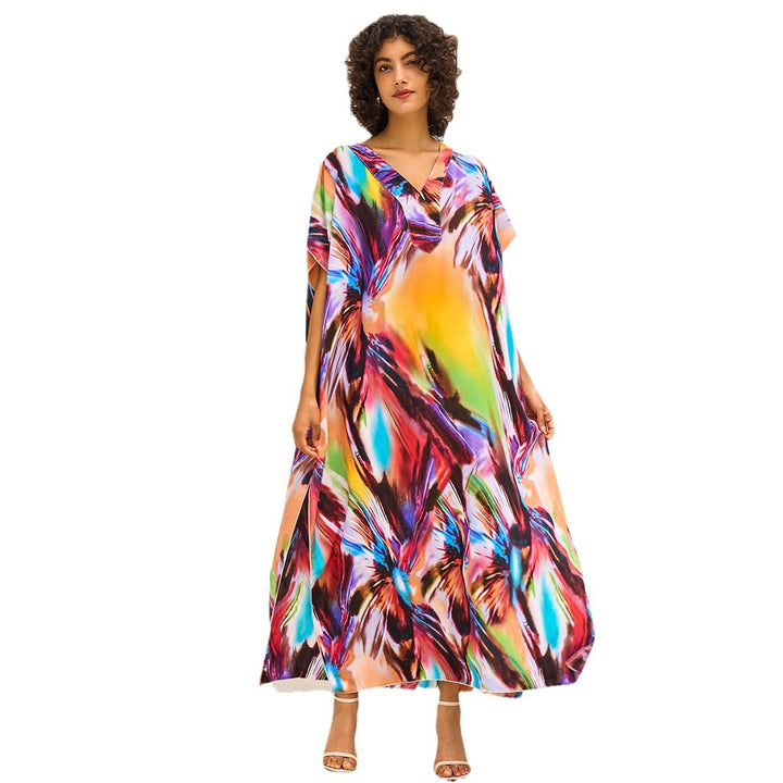 Dame Kaftan med kunstnerisk farvegradient og bred pasform Stilla